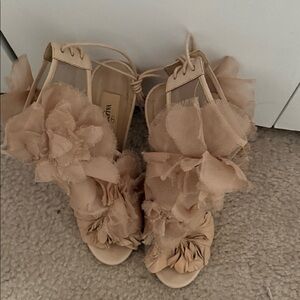 Valentino Women's Beige Floral Heels